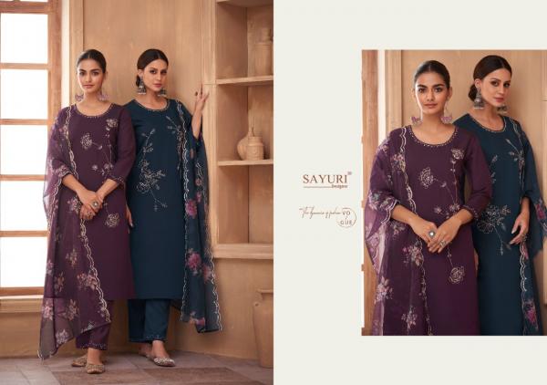 Sayuri Saffron Festival Wear Viscose Silk Designer Salwar Suit Collection